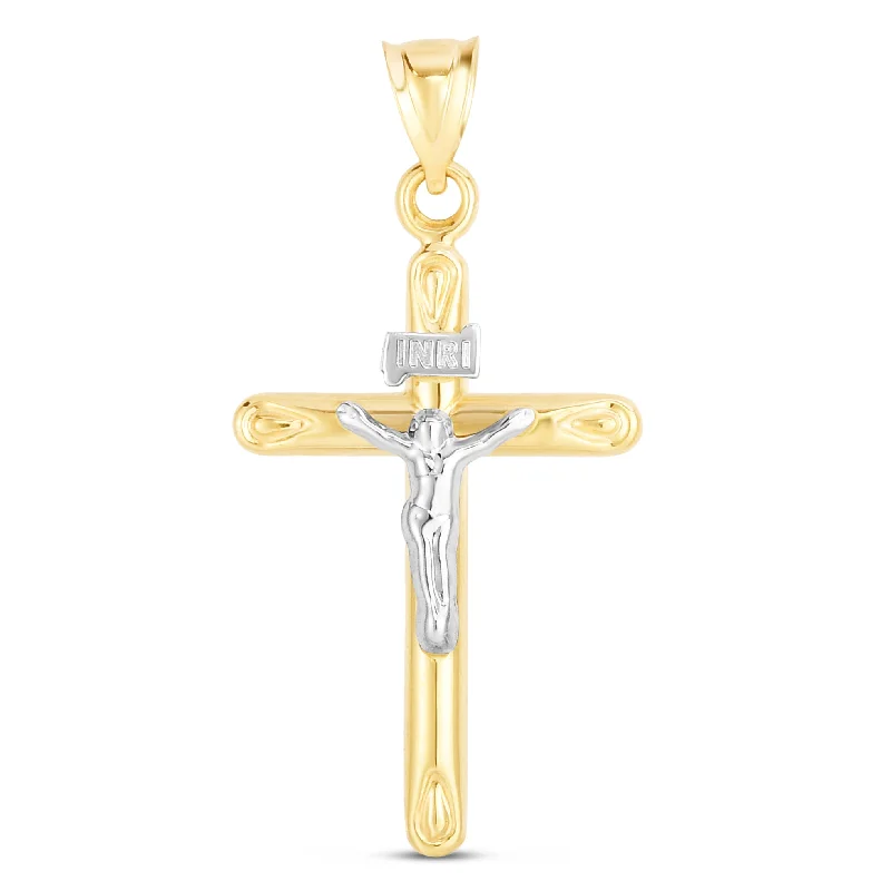 heart necklaces for women-14K Gold Medium Crucifix Cross