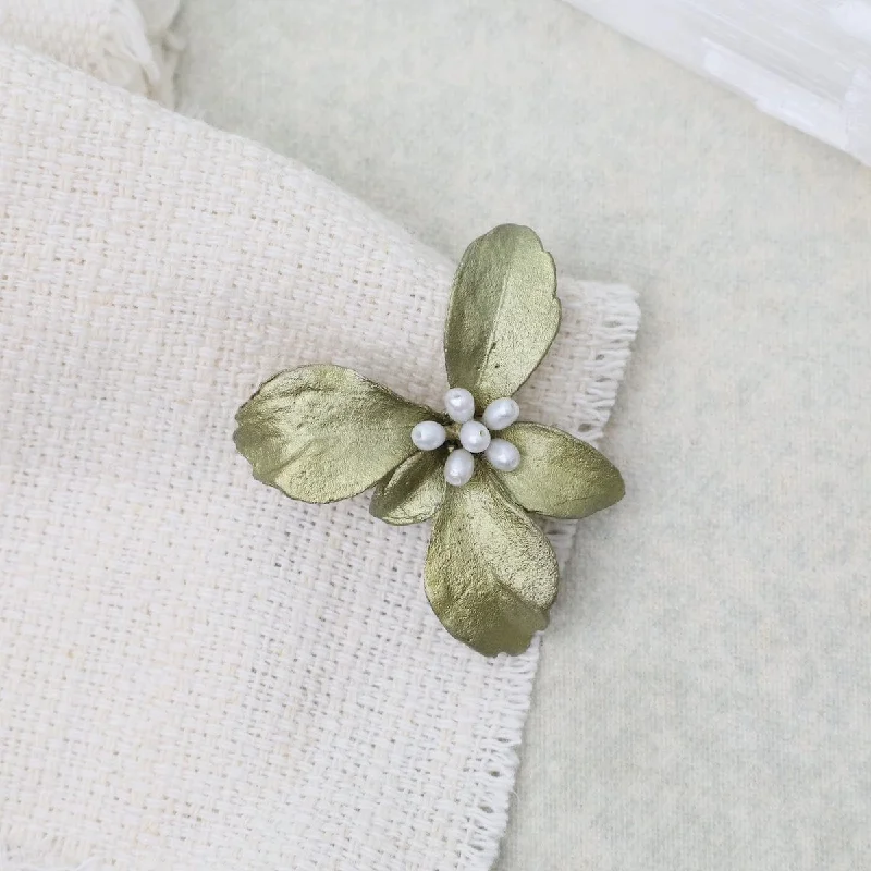 casual pin brooches for women-Pachysandra Brooch