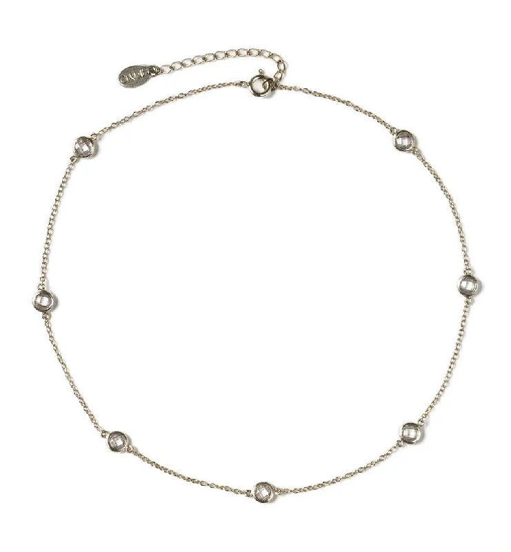 unique design necklaces for women-Sienna Petite Crystal Choker