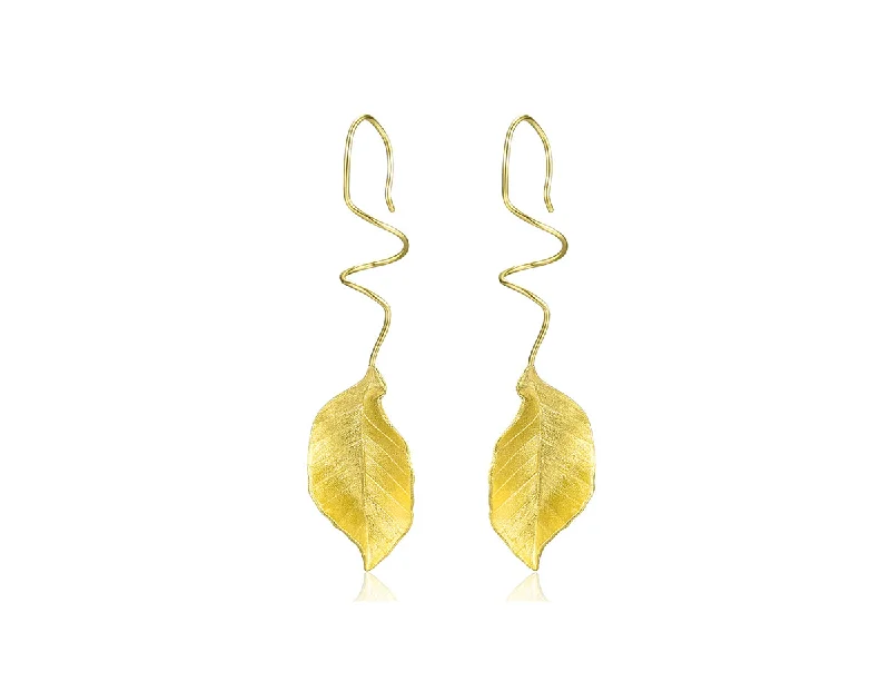 tribal earrings for women-Elegant Autumn Leaf Earring