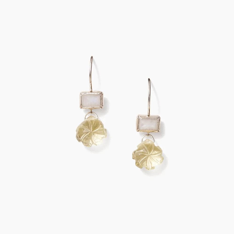 dainty earrings for women-Jubilee Drop Earrings in Moonstone