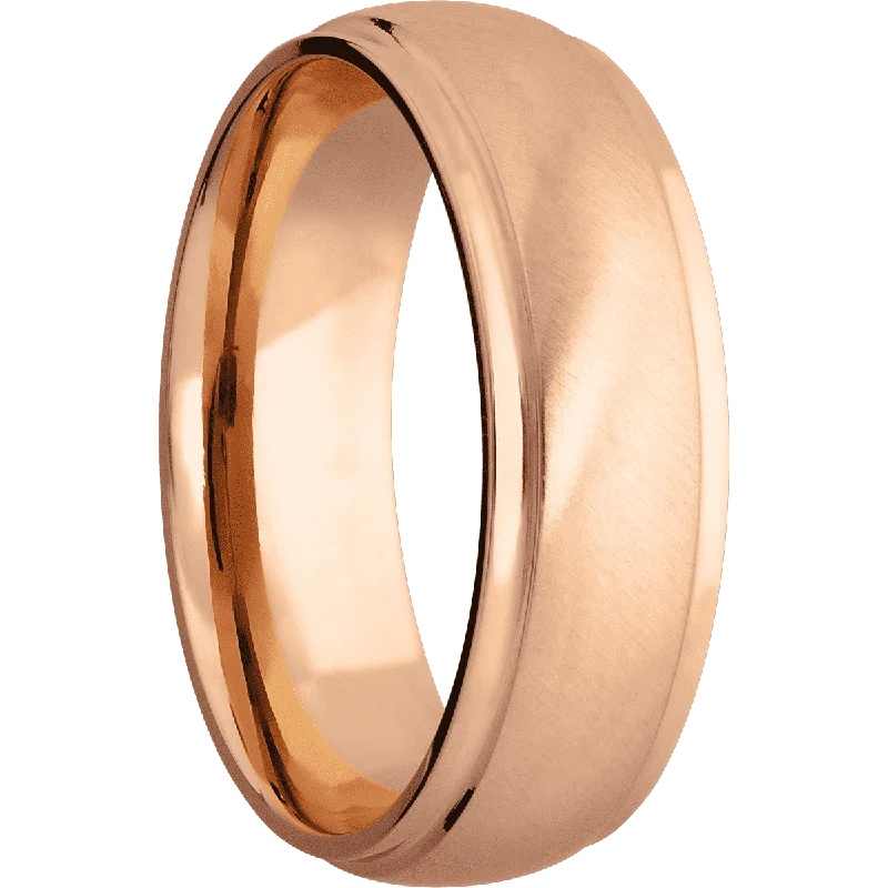 trendy engagement rings for women-14K Rose Gold with Anglesatin , Polish Finish