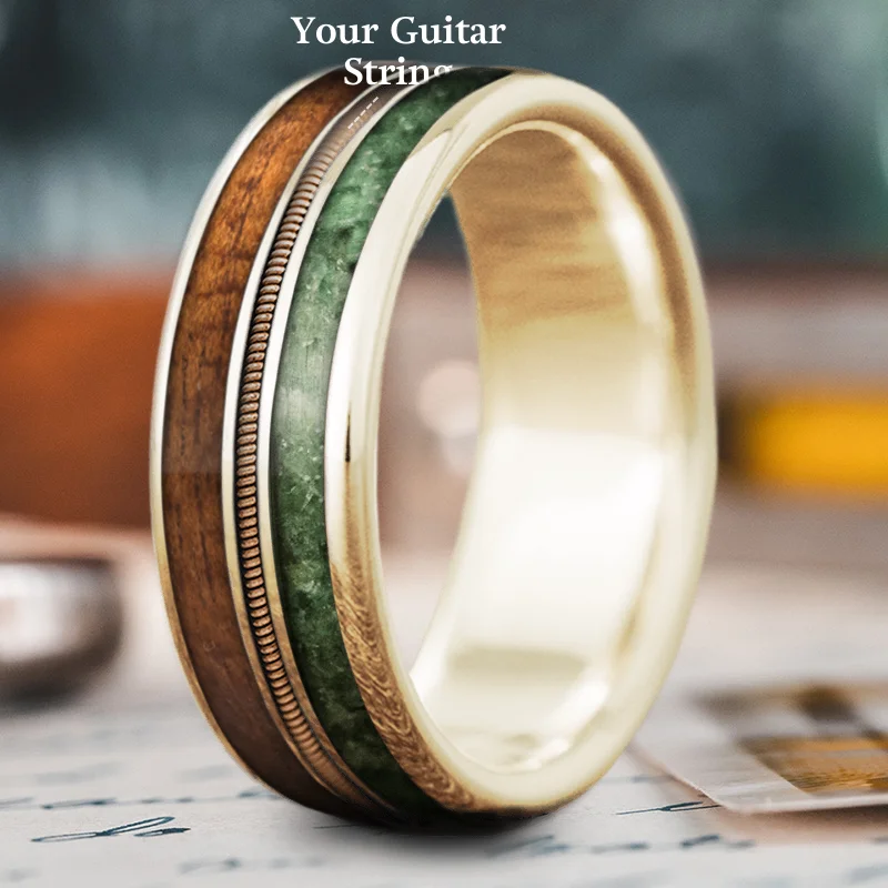 custom wedding rings for women-Custom Design - 3-Inlay Metal Center 5tZ5iWRXQSalCoS0Fpo8lTx3