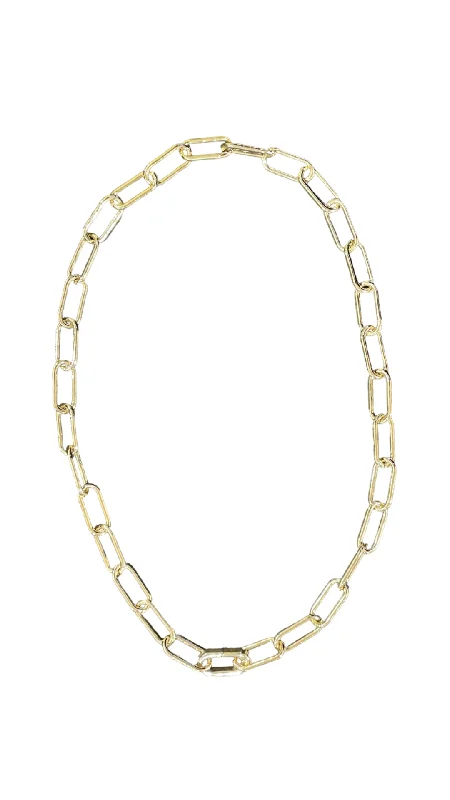 stylish necklaces for women-Large Link Chain - Gold