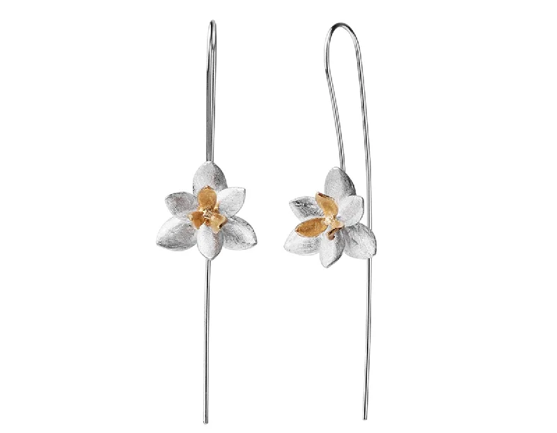 gold earrings for women-Blooming Orchids Earring