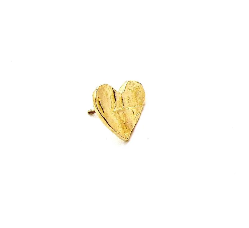 big earrings for women-Fragment Heart Stud