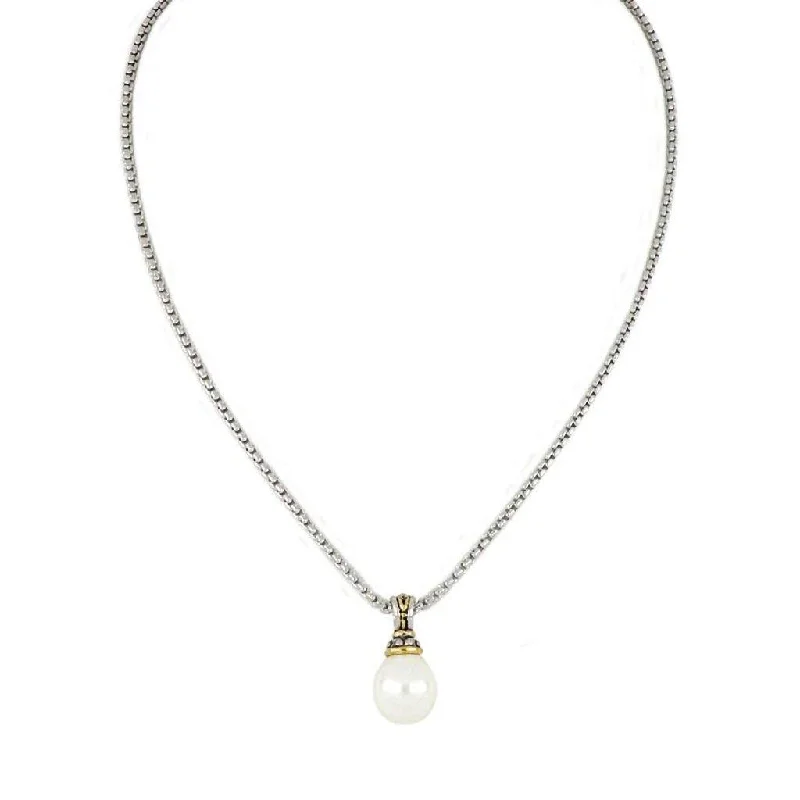 luxury diamond necklaces for women-John Medeiros : Ocean Images Collection Seashell Pearl Slider with Chain