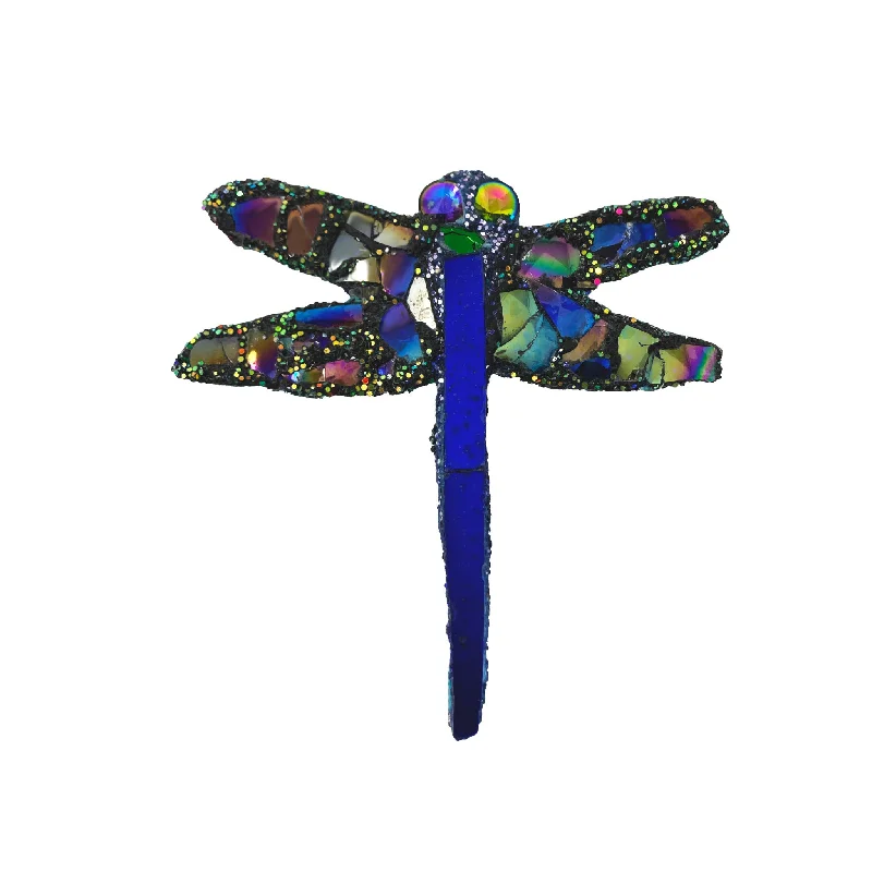 rhinestone brooches for women-BLUE & PURPLE DRAGONFLY BROOCH - MAY TIME, 2023