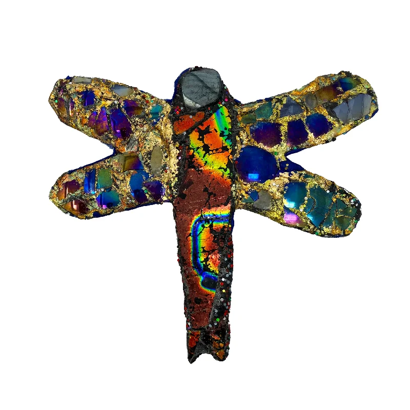 vintage brooches for women-"SPRING" - MULTICOLOURED DRAGONFLY BROOCH, 2022