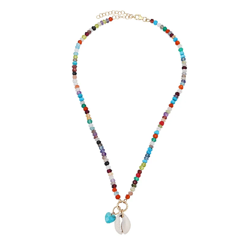 diamond heart necklaces for women-Belize charm strand