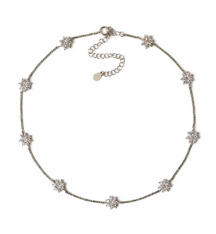 trendy necklaces for women-Pavé Crystal Choker