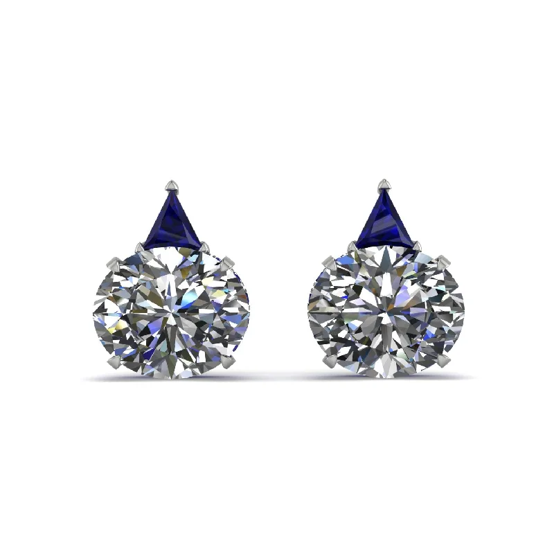 gold drop earrings for women-Hidden Halo Diamond Earrings - Rosalie No. 63