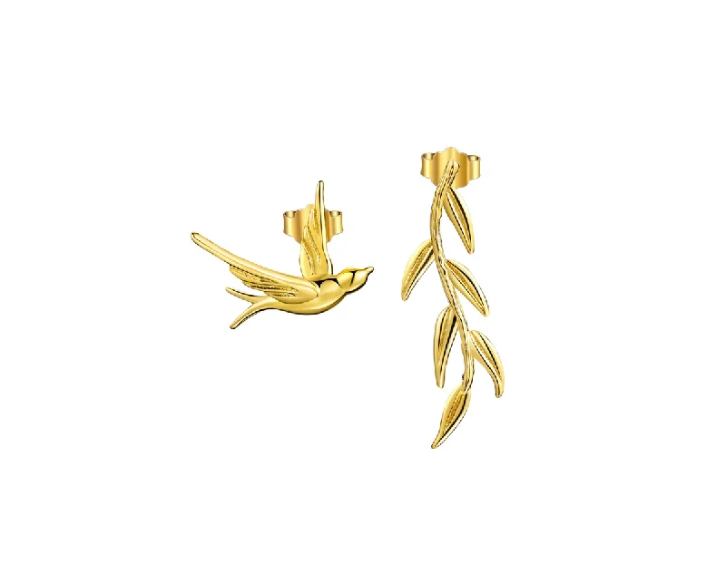 diamond earrings for women-Swallow Willow Earring