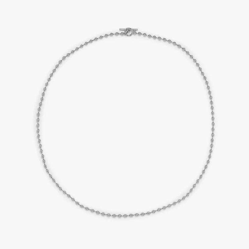 sterling silver pendant necklaces for women-Ball Chain Choker