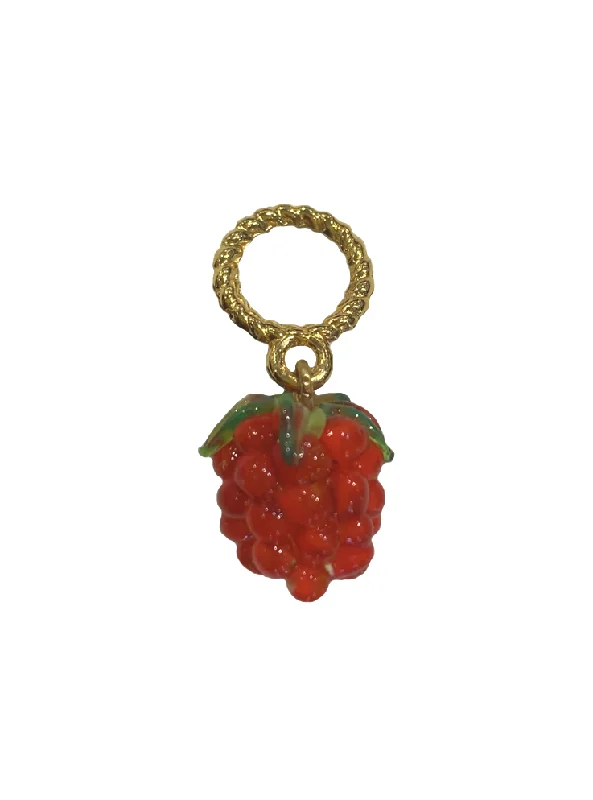 rope necklaces for women-Fruit Glass Charm - Raspberry