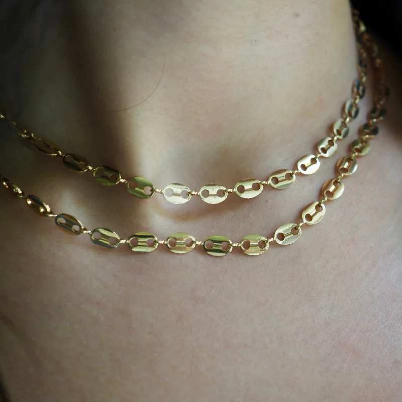 initial necklaces for women-CAMILA MARINER LINK LAYERING CHAIN