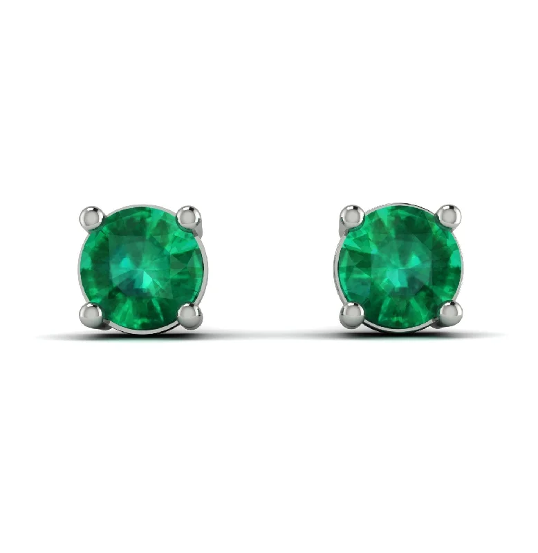 trendy earrings for women-.25ct Emerald Earrings - Maci No. 6