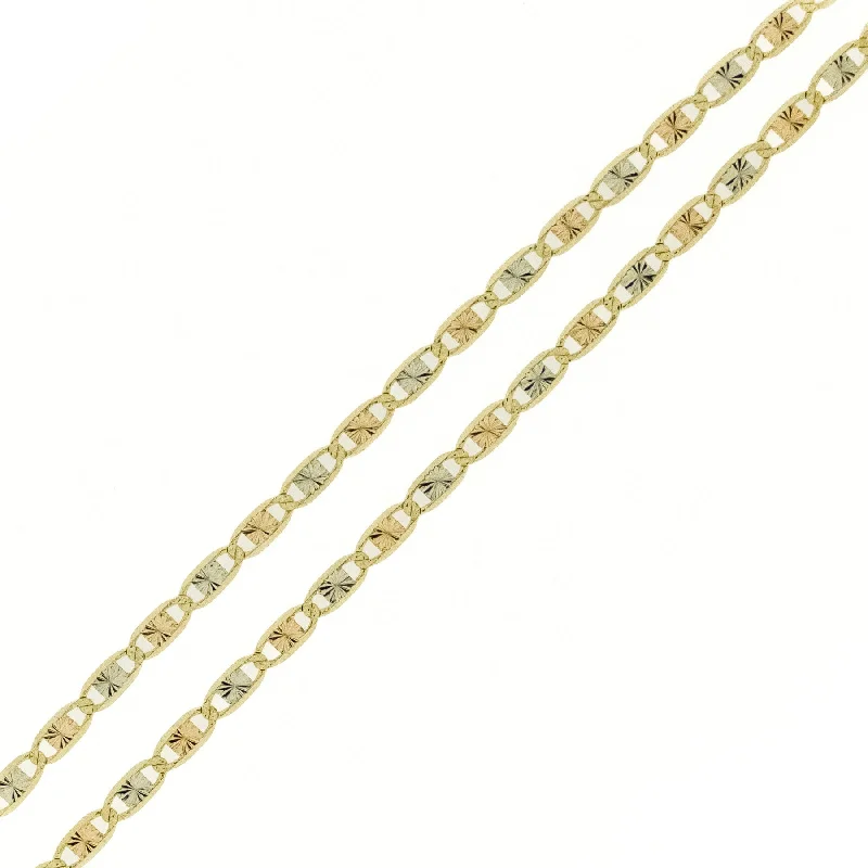 chunky necklaces for women-24" Fashion Chain in 14K Three Tone Gold