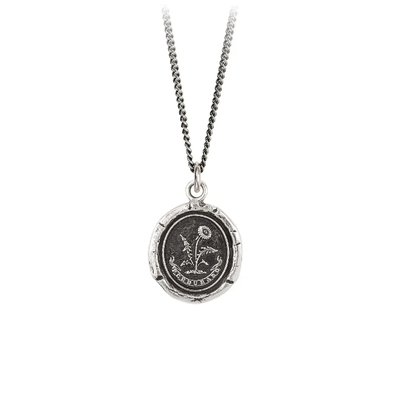 silver pendant necklaces for women-I Will Endure