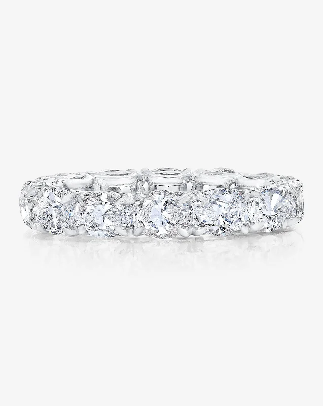 simple solitaire engagement rings for women-Sideways Oval Diamond Eternity Band