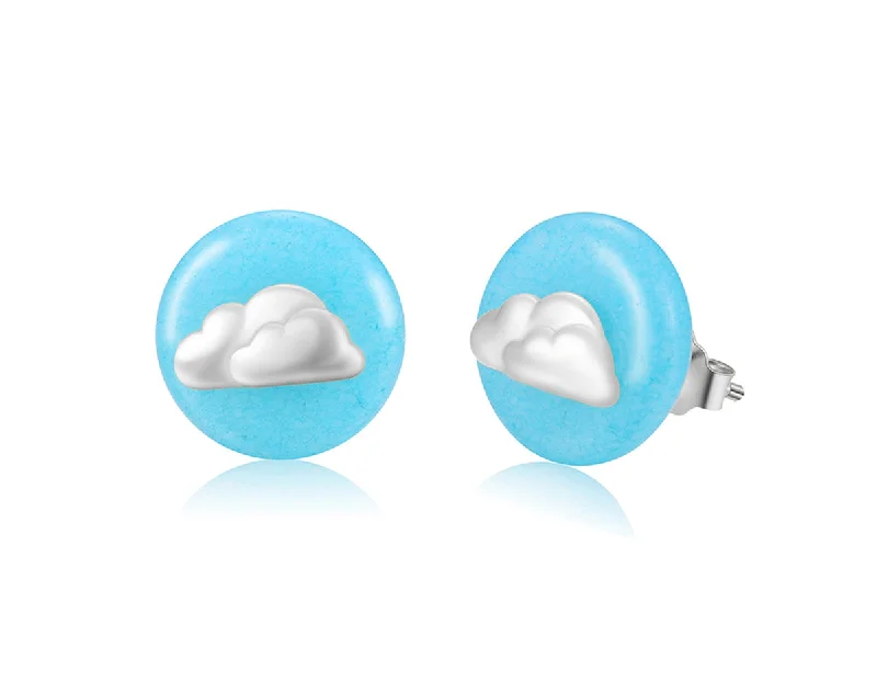 sophisticated earrings for women-Cloud Stud Earring