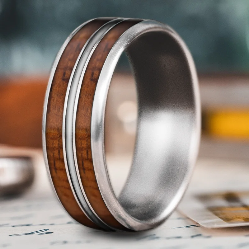 bold rings for women-Custom Design - 3-Inlay Metal Center LYRWPd19JuUejMeFkhieCDmH