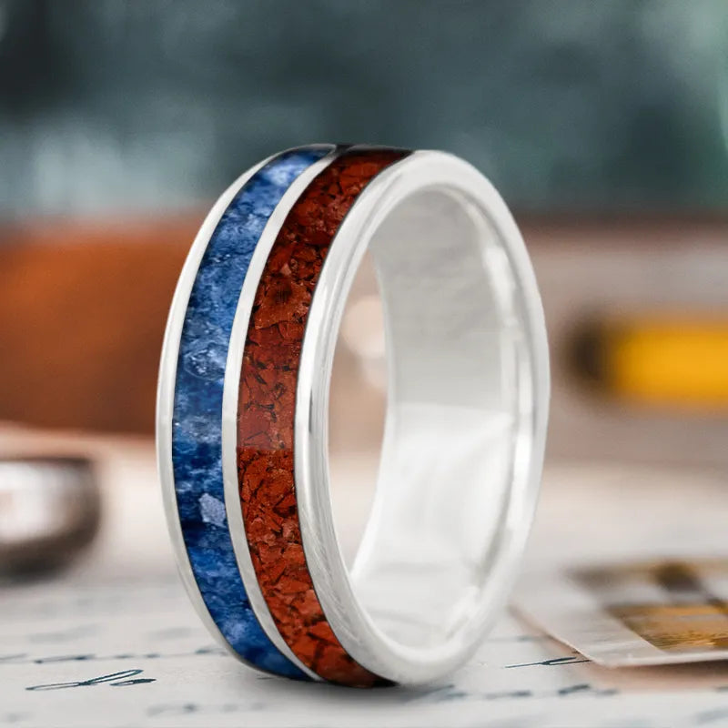 modern wedding rings for women-Custom Design - 2-Inlay Ring dovAEp83hahWmX8E_Yb8Alf9