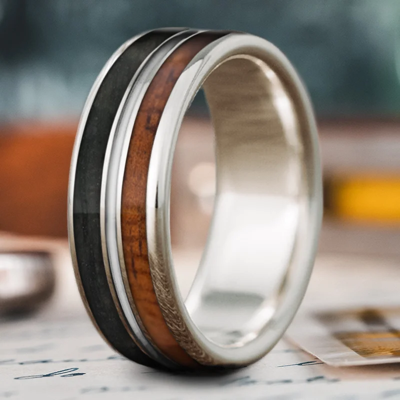 custom-designed rings for women-Custom Design - 3-Inlay Metal Center 14kV3kb4_fRqCoM0XvssbI29