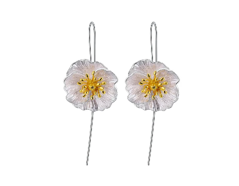 antique earrings for women-Blooming Poppies Earring