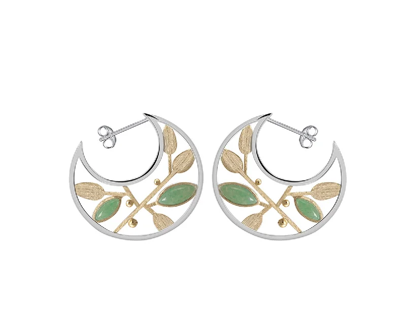 statement stud earrings for women-Spring in the Air Leaves Earring