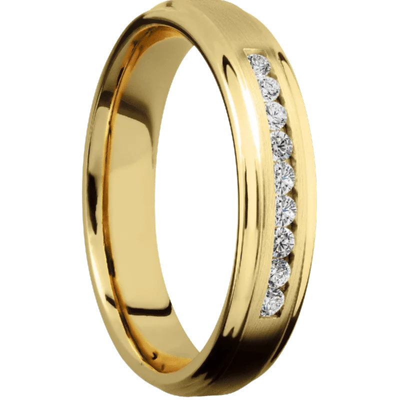 modern engagement rings for women-14K Yellow Gold with Satin , Polish Finish