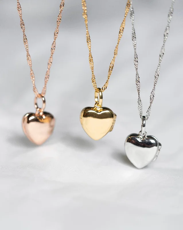 custom necklaces for women-Love Heart Locket w Anne Chain