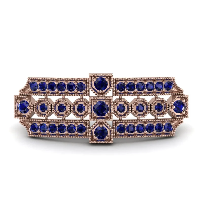 elegant brooches for women-Sapphire Antique Elegance Brooch - Alondra No. 74