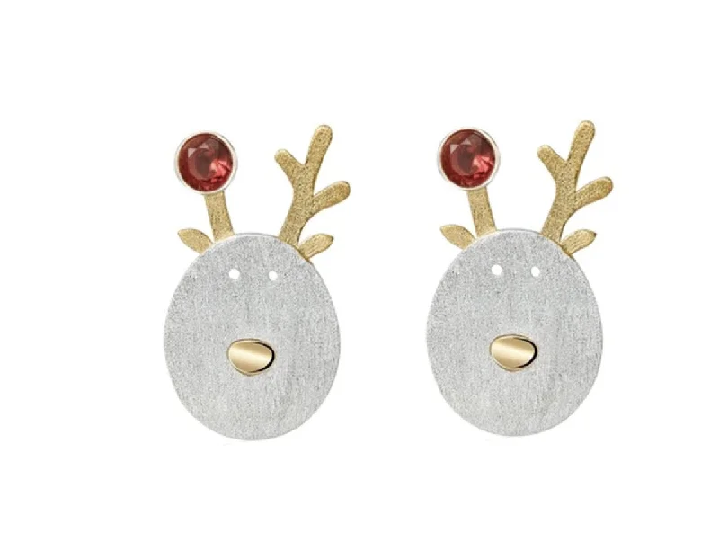 fun earrings for women-Christmas Reindeer Earring