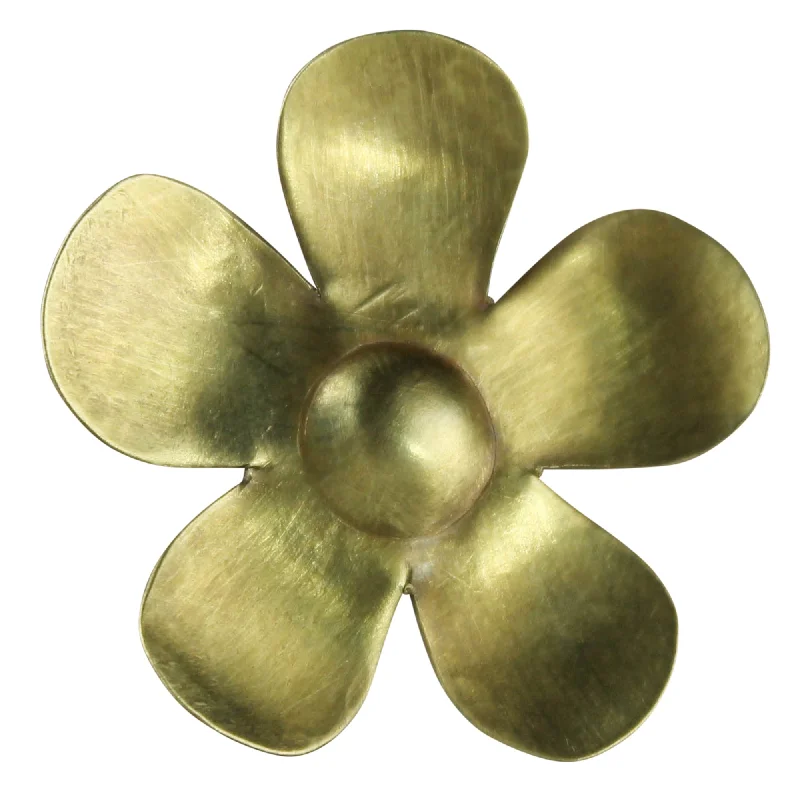 modern brooches for women-Gia Flower Brooch, Brass