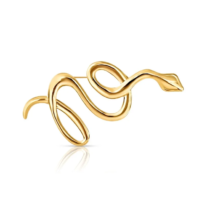 minimalist brooches for women-Zola Serpent Brooch