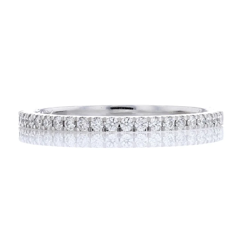 diamond halo engagement rings for women-Split Prong Straight Diamond Band