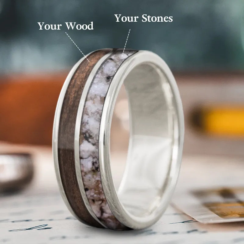 gemstone cocktail rings for women-Custom Design - 2-Inlay Ring K1Q3SSAwBmoCufwQgwJzwWrG