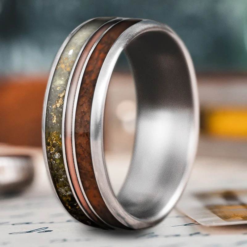 artistic rings for women-Custom Design - 3-Inlay Metal Center NYygurSq2KuMNlYXmSQTR-72