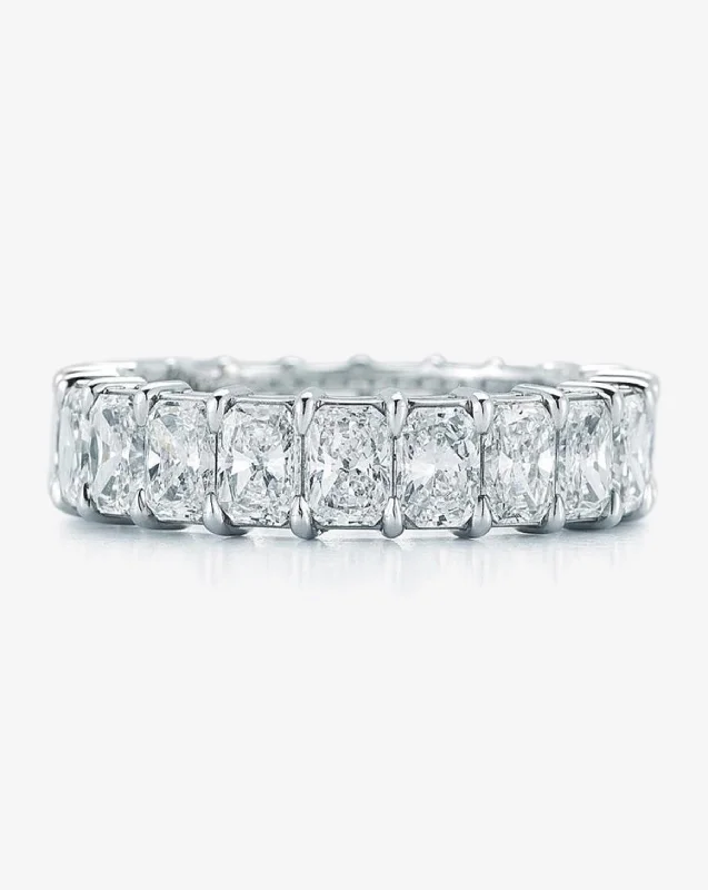 romantic engagement rings for women-Radiant Diamond Eternity Band