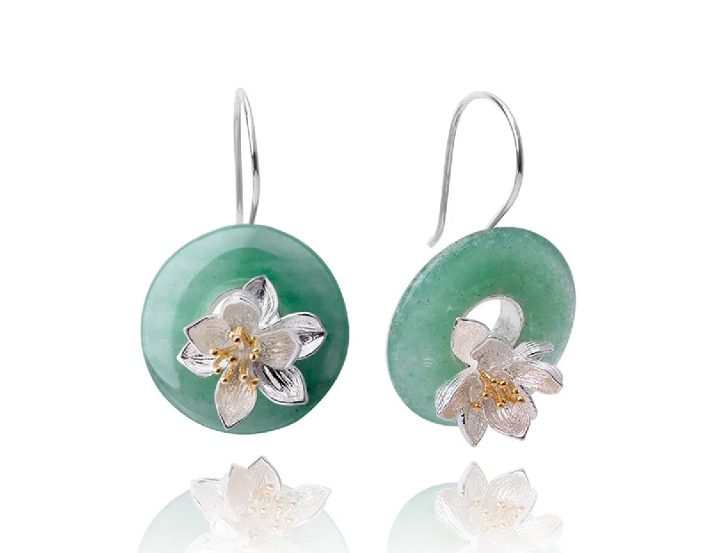 fashion earrings for women-Lotus Whispers Earring