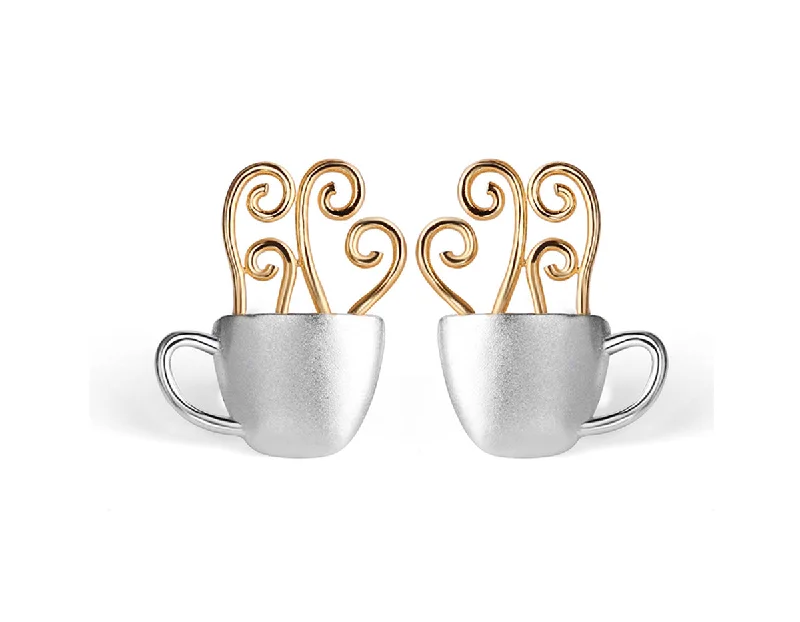 elegant drop earrings for women-Morning Coffee Cup Earring