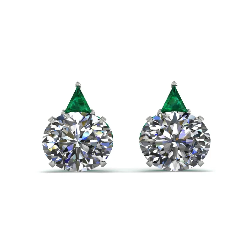 antique earrings for women-Hidden Halo Diamond Earrings - Rosalie No. 18