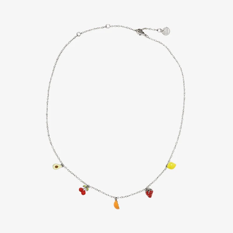 large statement necklaces for women-Fruit Charms Choker