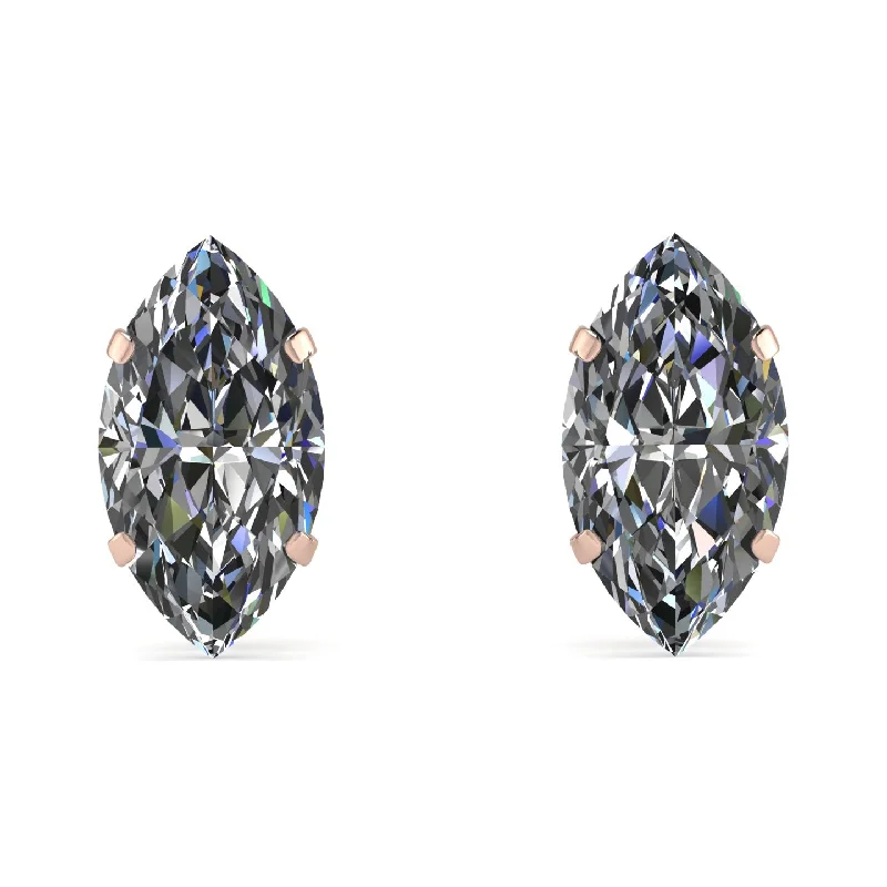 drop earrings for women-Hidden Halo Marquise Diamond Earrings - Journey No. 17