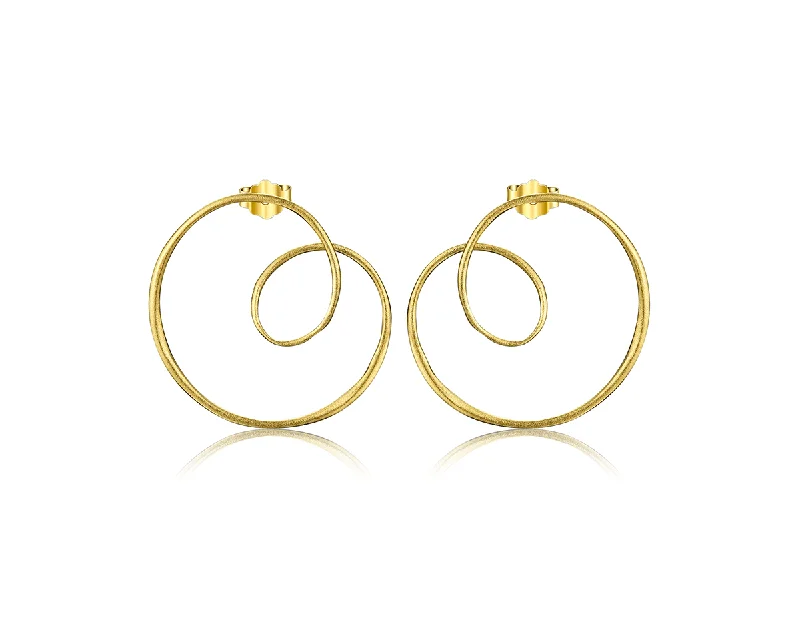 colorful hoop earrings for women-Spiral Earring