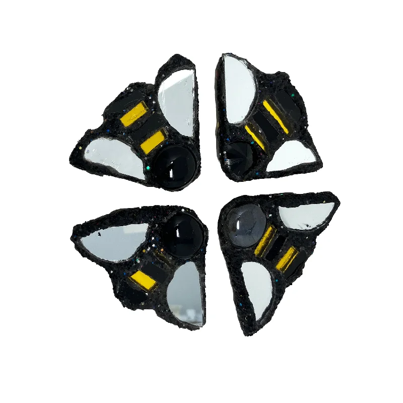 geometric pin brooches for women-CLASSIC 'B' BEE -  POLLINATOR BROOCH, 2023