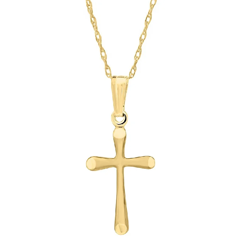 gemstone necklaces for women-LeStage® Cape Cod : 14K Gold Domed Cross