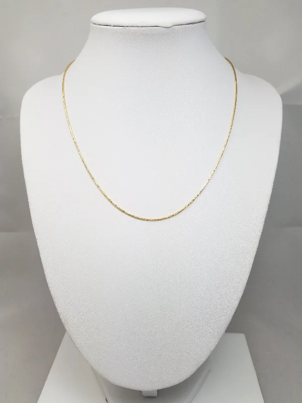 personalized necklaces for women-Petite Solid 14k Yellow Gold 16" Diamond Cut Snake Chain