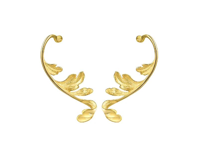 elegant drop earrings for women-Acanthus Leaf Earring